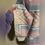 None EUC Vintage Pink & Blue Snowflake Pastel Sparkle Sweater size large Photo 10