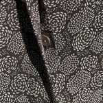 Vince  Sz 4 Black Silk Floral Geometric Burst Pattern Shirt Blouse Top Photo 5