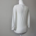 Billabong Vintage Y2K Cotton Off-White Lace V-Neck Long-Sleeve BlouseTop Small Photo 7