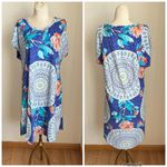 Johnny Was  Tee Shirt Dress Koi Fish Flowers XL Photo 1
