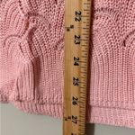 Andree by Unit  women's size small pullover pink knit sweater with lace detailing Photo 1