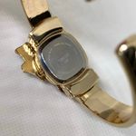 Women Wrist Watch Mistletoe Green Faux Pearls Rhinestones Gold tone 23mm running Photo 7