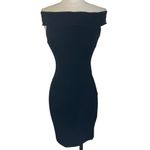 Strappy back black bodycon dress by Hottie, ladies small off shoulder mini Photo 1