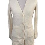 Boston Proper  Ivory Long-Sleeve V-Neck Button-Up Cardigan Size XX-Small Photo 0