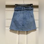 We The Free  East of Eden Paper Bag High Waist Jean Mini Skirt Size 24 Photo 4