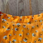 orange and white floral midi wrap skirt Size 6 Photo 9