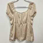 SO  Junior Size XL Milkmaid Peasant Lace Floral Ditsy Top Blouse Cap Sleeve Photo 3