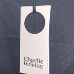 Charlie Holiday Womens Size 2  Joelle Navy Blue High Waisted Linen Pants NWT Photo 6