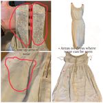 VINTAGE 1960'S CREAM SILK COCKTAIL DRESS WITH SEQUINS (APPX S/M) Size M Photo 10