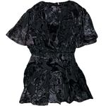 Free People ManukaBurnout Velvet Mini Women’s BlackDress Whimsigoth FairyBoho XS Photo 1