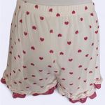 Vintage Y2k Women's Printed Heart PJ Shorts with Lace Trims Sizes S Pink Photo 3
