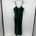 Lulus ‎ Down To Dance Emerald Green Satin Gathered Tulip Midi Dress Size XL Photo 2