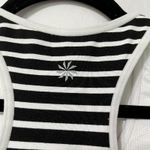 Athleta Black White Striped Wireless Sports Bra Womens XS Athletic Classic Gym Photo 4