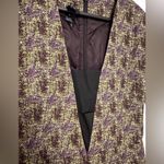 ZERO + MARIA CORNEJO  Deep V Dress Abstract Print Bodycon Tweed Business Size 4 Photo 2