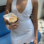 ZARA  White Lace Halter Dress mini dress lace Bohemian Summer Casual vacation  Photo 0