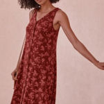 Garnet Hill  Button-Front Knit Tank Dress Floral Photo 0