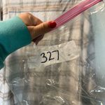 Blue B Collection Women's Oversized 100% Cotton Plaid OverShirt White Neutral‎ M Size M Photo 4