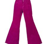 We The Free  People Jayde Drawstring Flare Jeans, Size 32, High Rise, Stretch, Fuchsia Pink, Long Photo 5