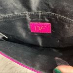 Diane Von Furstenberg DVF Hot Pink Magenta Embossed Animal Skin Leather Travel Envelope Wallet Photo 3