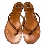 Tory Burch  Brown Leather Abitha Flip Flop Thong Sandals size 7 Photo 0