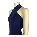 AG STUDIO Navy halter neck cutout back maxi dress size small Blue Photo 11
