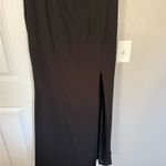 Amsale Black Formal Maxi Dress Gown Event Date Night Wedding Guest Elegant Size 16 Photo 2