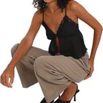 Sexy Elegant Mesh Sheer Black Lace Trim Camisole S Photo 0