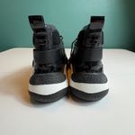 Kenneth Cole  Maddox Hiker Black Leather Knit Women's High Top Sneakers Size 8.5 Photo 3