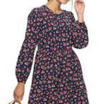 Popsugar  Size Large Navy Blue Heart Dress MIDI EUC‎ Photo 0