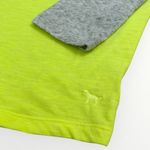 PINK - Victoria's Secret Victoria’s Secret Pink XS Neon Yellow & Grey 3/4 Sleeve Top Photo 1