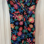 Dee Elly  Black Floral Strapless‎ Dress Size Small Photo 0