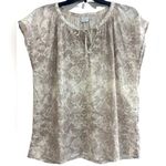 New Direction Animal Print Short Sleeve top, PM White Size undefined Photo 0