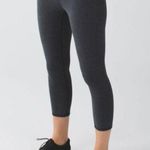 Lululemon Wunder Under Crop Cotton in Heathered Black Size 2 Photo 0