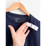 J.Crew | NWT New relaxed linen T-shirt in Navy Blue | Sz XXS Photo 3