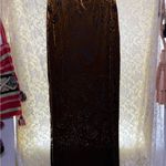 ASOS Brown navy Velvet burnout Paisley stretch Maxi Skirt Sz 4 small like new Photo 6