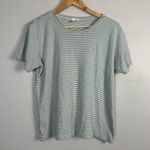 Lake pajamas green white striped 100% Pima cotton short sleeve shirt size large Photo 0