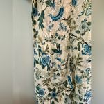 Anthropologie DRA Los Angeles Floral button up jumpsuit Pocket detail Fits M/L Blue Size undefined Photo 3