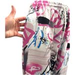 Y2K Graffiti White Pink Drawstring Jogging Pants Womens Size M Urban Streetwear Size M Photo 2