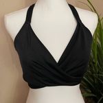 Athleta  Wrap Bikini Top 32 D DD Black Halter Sport Swim Bra Underwire Photo 0