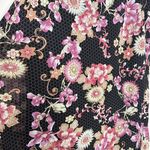 American Vintage Vintage 90s 1990s Black and pink floral print maxi skirt with polka dots Photo 4