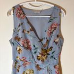 Dress Forum  Floral High Low Maxi Dress Surplice Neck Blue Size Medium Photo 1