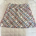 Adidas Womens Size 0 Golf Tennis Athletic Skirt Skort Pockets White Geometric Photo 0