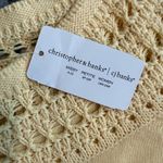Christopher & Banks Butter Yellow 100% Cotton Crochet Collar Sweater NWT size XL Photo 6