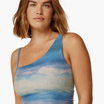 Beyond Yoga Watercolor Waves High Cropped Tank from  large Photo 0