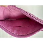 J.Crew Womens Pink Purple Striped Straw Clutch Wristlet Perfect Summer Purse NWO Photo 3