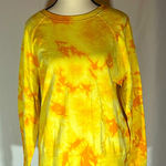 Athleta • Sundown Sweatshirt Womens Size S Yellow Tie Dye Lightweight Pullover Photo 0