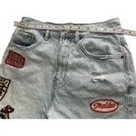PacSun Shorts Womens 27 Blue Denim Patches Cutoff Distressed Dad Short High Rise Photo 5