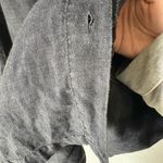 Eileen Fisher Linen Button Down Shirt Dress Size L Knee Length Lagenlook Gray Photo 5