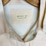 Dress Up Blush Pink Peach White Star Pattern Jean Jacket Sz Large Photo 2