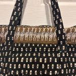 Vera Bradley Tote Bag Purse Black Quilted Retired Zebra Print Shoulder Bag Photo 2